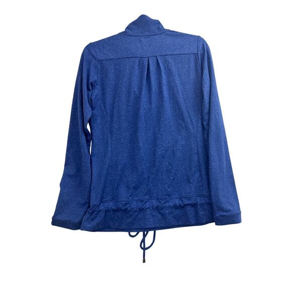 REI Blue 1/4 Zip Drawstring Waist Top XS Athletic Pockets Active - Picture 2 of 8